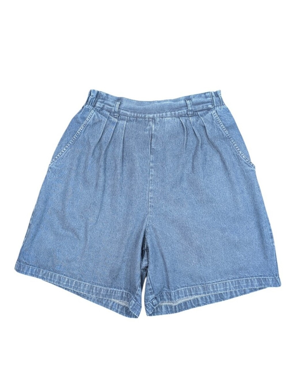 Vintage Cherokee, cotton denim, high waist, pleated  jean shorts jorts. Size 22